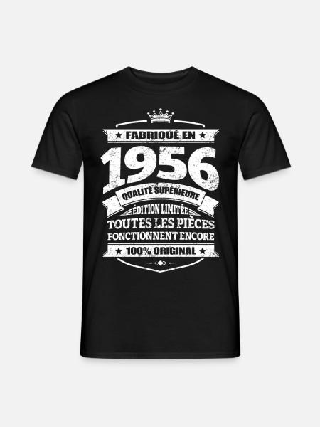 FABRIQUÉ EN 1956 - T-shirt homme - noir