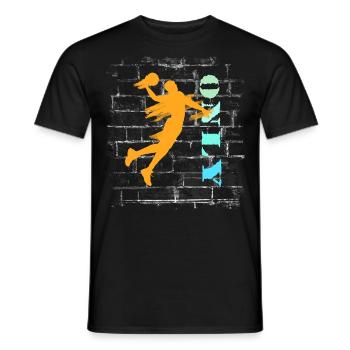 Basket-ball - T-shirt homme - noir - Devant - AI Model Male 178 light (178cm)