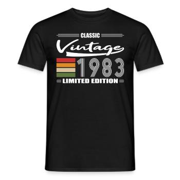 40th Birthday Classic 1983 Vintage 1983 - Men's T-Shirt - black - Front - AI Model Male 178 light (178cm)