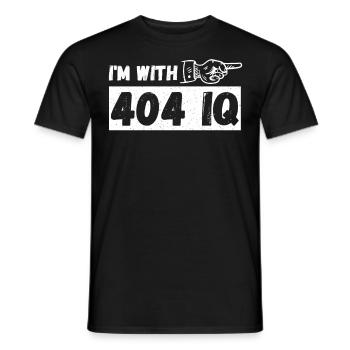 I'm with Stupid 404 Error Programmer Coding - Männer T-Shirt - Schwarz - Vorne - AI Model Male 178 light (178cm)