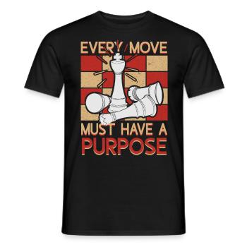 Chaque coup doit avoir un but Joueur d’échecs drôle - T-shirt homme - noir - Devant - AI Model Male 178 light (178cm)