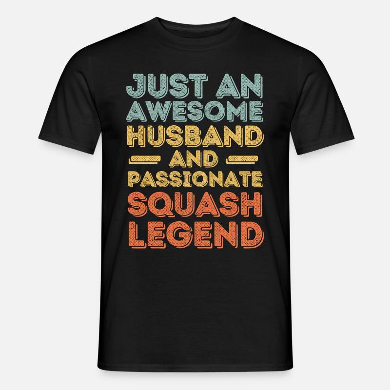 Ehemann Squash retro - Männer T-Shirt - Schwarz
