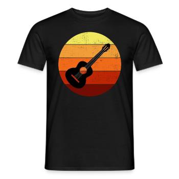 Guitariste acoustique Musicien Musicien Guitariste - T-shirt homme - noir - Devant - AI Model Male 178 light (178cm)