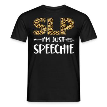 Speech Therapist Therapy Assistant - Men's T-Shirt - black - Front - AI Model Male 178 light (178cm)