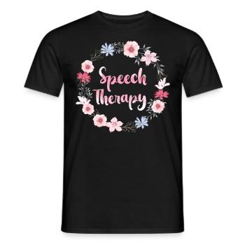 Speech Therapist Therapy Assistant - Men's T-Shirt - black - Front - AI Model Male 178 light (178cm)