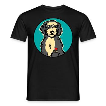 Bernedoodle Chiens - T-shirt homme - noir - Devant - AI Model Male 178 light (178cm)