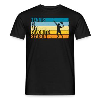 Le tennis est ma saison préférée - T-shirt homme - noir - Devant - AI Model Male 178 light (178cm)