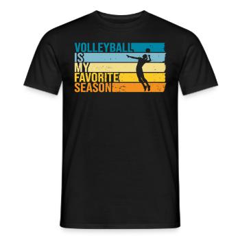Volleyball Is My Favorite Season - Männer T-Shirt - Schwarz - Vorne - AI Model Male 178 light (178cm)
