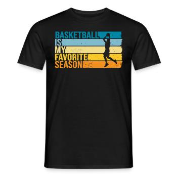 Le basketball est ma saison préférée - T-shirt homme - noir - Devant - AI Model Male 178 light (178cm)