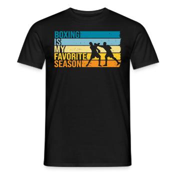 Boxing Is My Favorite Season - Männer T-Shirt - Schwarz - Vorne - AI Model Male 178 light (178cm)