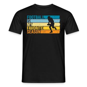 Le football est ma saison préférée - T-shirt homme - noir - Devant - AI Model Male 178 light (178cm)