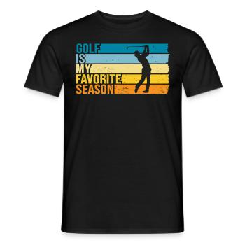 Le golf est ma saison préférée - T-shirt homme - noir - Devant - AI Model Male 178 light (178cm)