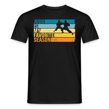 Le judo est ma saison préférée - T-shirt homme - noir - Devant - AI Model Male 178 light (178cm)