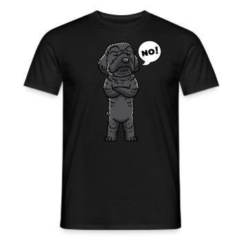 Schnoodle Hund - Männer T-Shirt - Schwarz - Vorne - AI Model Male 178 light (178cm)