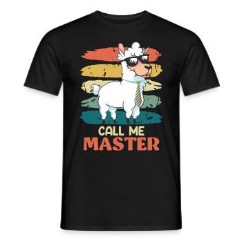 Call me Master Degree - Men's T-Shirt - black - Front - AI Model Male 178 light (178cm)
