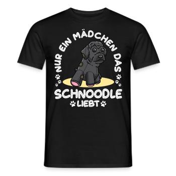 Schnoodle Hund - Männer T-Shirt - Schwarz - Vorne - AI Model Male 178 light (178cm)