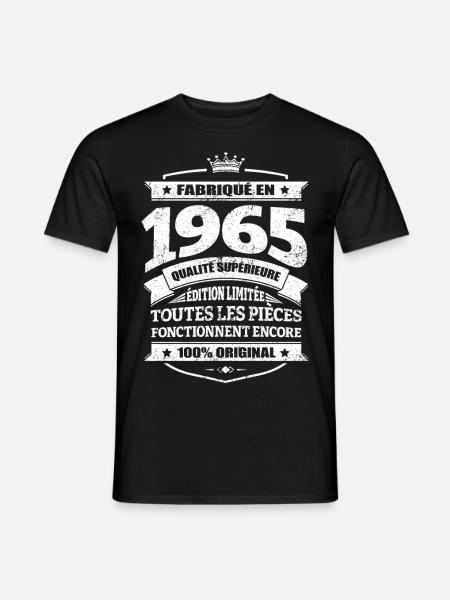 FABRIQUÉ EN 1965 - T-shirt homme - noir
