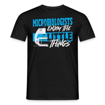 Les microbiologistes apprécient les petites choses - T-shirt homme - noir - Devant - AI Model Male 178 light (178cm)