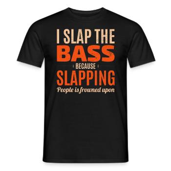 Basse Guitariste Musicien Musicien Bassiste Funny - T-shirt homme - noir - Devant - AI Model Male 178 light (178cm)
