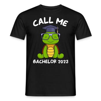 Call Me Bachelor 2023 Bachelor Degree - Men's T-Shirt - black - Front - AI Model Male 178 light (178cm)