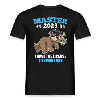 Master 2023 Licence à Clever Shit - T-shirt homme - noir - Devant - AI Model Male 178 light (178cm)