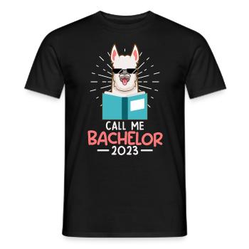 Call me Bachelor 2023 Bachelor Degree - Men's T-Shirt - black - Front - AI Model Male 178 light (178cm)