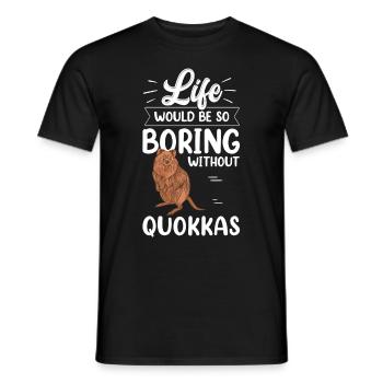 Quokka langweilig ohne Beuteltier Quokka - Männer T-Shirt - Schwarz - Vorne - AI Model Male 178 light (178cm)