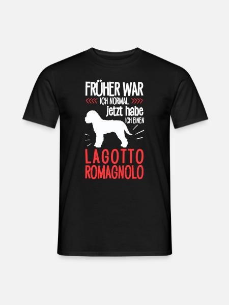 Lagotto Romagnolo früher normal Trüffelhund - Männer T-Shirt - Schwarz