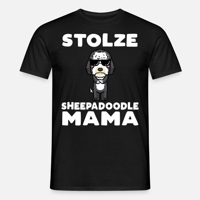Stolze Sheepadoodle Mama - Männer T-Shirt - Schwarz
