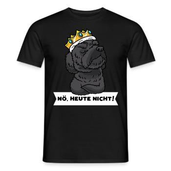 Schnoodle Hund Mit Krone Stur - Männer T-Shirt - Schwarz - Vorne - AI Model Male 178 light (178cm)