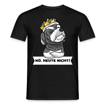 Schnoodle Hund Mit Krone Stur - Männer T-Shirt - Schwarz - Vorne - AI Model Male 178 light (178cm)
