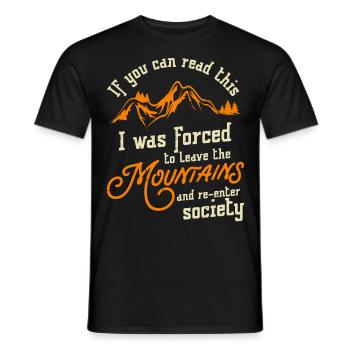 Bergwandern Outdoor Camper Wandern Naturliebhaber - Männer T-Shirt - Schwarz - Vorne - AI Model Male 178 light (178cm)