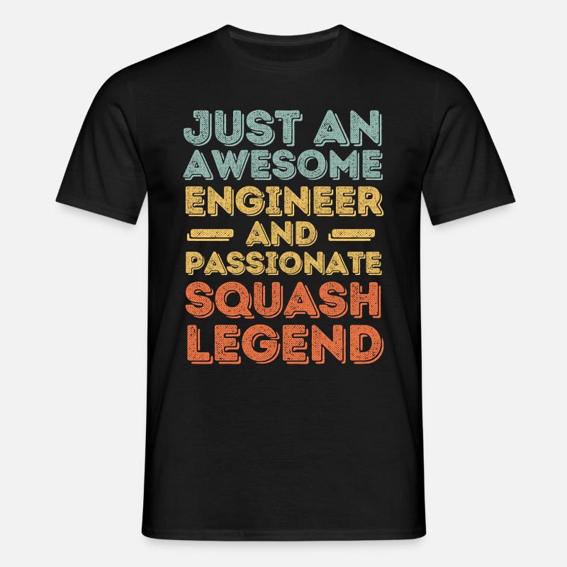 Engineer squash retro - Men's T-Shirt - black