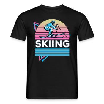 Sportbekleidung Skifahrer Ski Lifestyle Winter Ges - Männer T-Shirt - Schwarz - Vorne - AI Model Male 178 light (178cm)