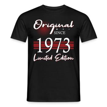 50e anniversaire né en 1973 Original depuis 1973 - T-shirt homme - noir - Devant - AI Model Male 178 light (178cm)