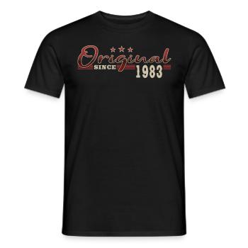 40th birthday born 1983 Original Since 1983 - Men's T-Shirt - black - Front - AI Model Male 178 light (178cm)