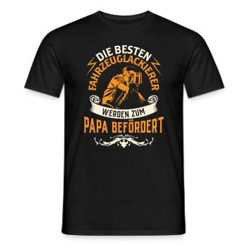 Fahrzeuglackierer zum Papa befördert Lackierer - Männer T-Shirt - Schwarz - Vorne - AI Model Male 178 light (178cm)