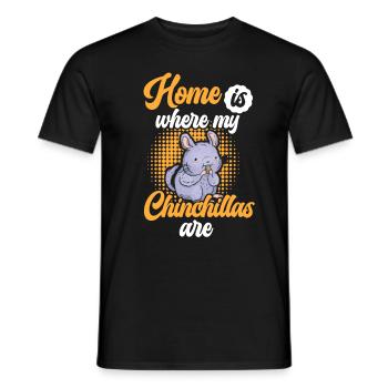 La maison est l’endroit où mon chinchilla est rongeur - T-shirt homme - noir - Devant - AI Model Male 178 light (178cm)