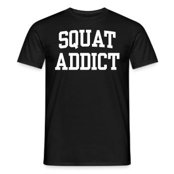 Accro au squat - T-shirt homme - noir - Devant - AI Model Male 178 light (178cm)