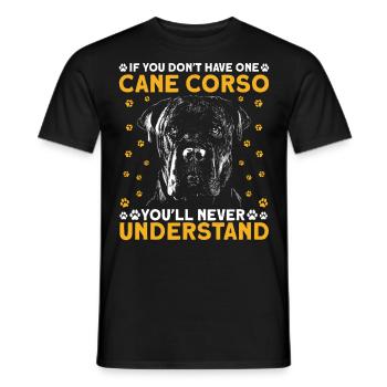 Cane Corso Italiano Italian Mastiff Dog Pet - Männer T-Shirt - Schwarz - Vorne - AI Model Male 178 light (178cm)