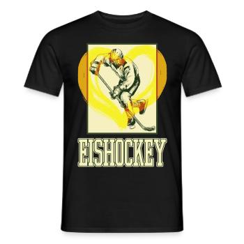 Joueur de hockey sur glace Sport Fan Team Vintage Retro - T-shirt homme - noir - Devant - AI Model Male 178 light (178cm)