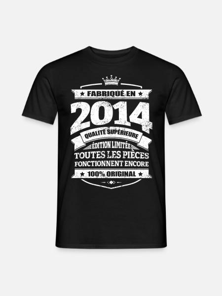 FABRIQUÉ EN 2014 - T-shirt homme - noir