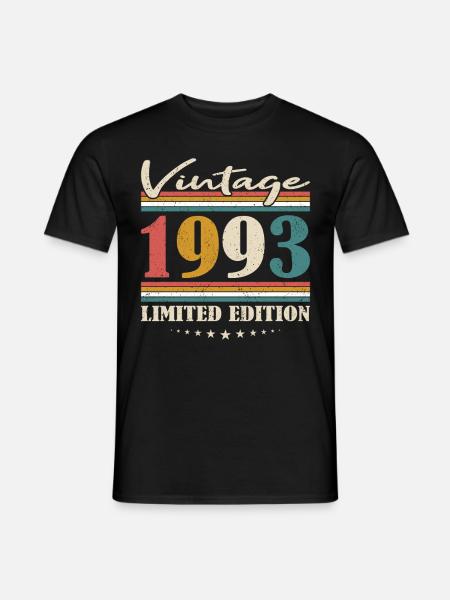 30. Geburtstag Jahrgang 1993 Limited Edition - Männer T-Shirt - Schwarz