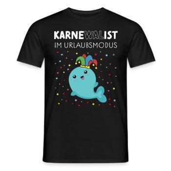 Urlaubsmodus Karneval Jecken Konfetti Sommerpause - Männer T-Shirt - Schwarz - Vorne - AI Model Male 178 light (178cm)