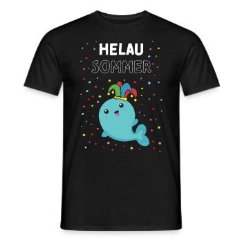 Helau Karneval Konfetti Sommerurlaub Sommerferien - Männer T-Shirt - Schwarz - Vorne - AI Model Male 178 light (178cm)