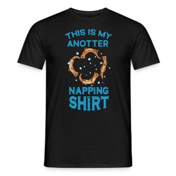 My Anotter Napping Shirt Otter Nap Sleep - Men's T-Shirt - black - Front - AI Model Male 178 light (178cm)