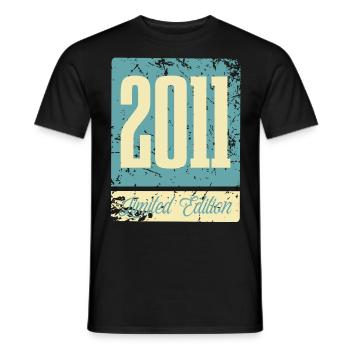 2011 Anniversaire de naissance Année de naissance - T-shirt homme - noir - Devant - AI Model Male 178 light (178cm)