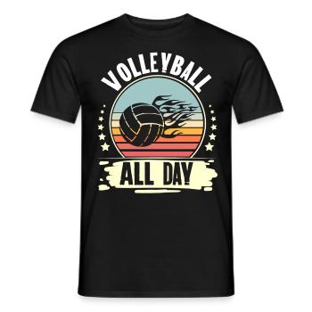 Volley-ball - T-shirt homme - noir - Devant - AI Model Male 178 light (178cm)