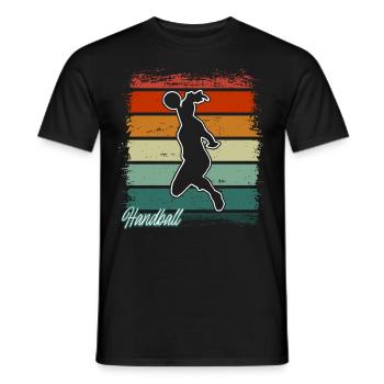 Handball Handball Joueur de handball féminin - T-shirt homme - noir - Devant - AI Model Male 178 light (178cm)