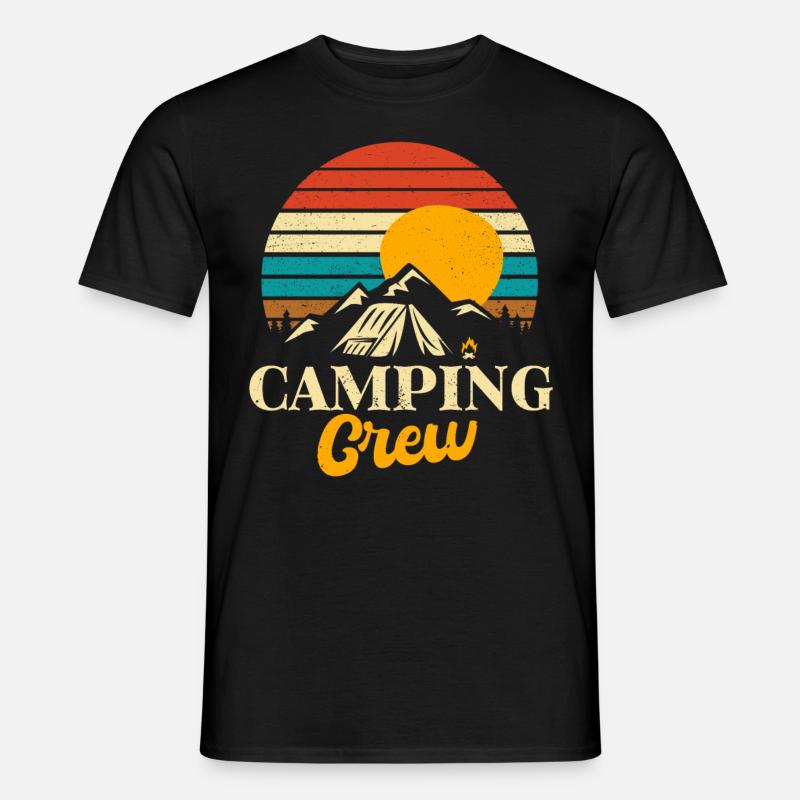 Camping Crew - Männer T-Shirt - Schwarz